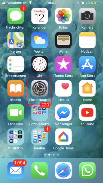 iOS11 Mail Einstellungen